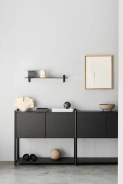 Sceene bookcase H, Black oiled oak