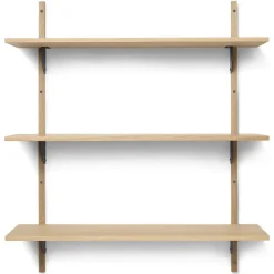Sector shelf triple wide, Oak-black