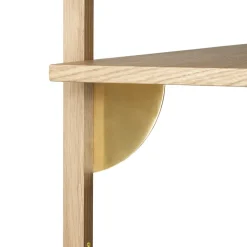 Sector shelf triple wide, Oak-bronze