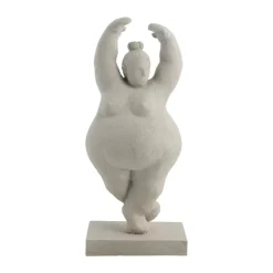 Serafina decoration woman pirouette 28 cm, Grey