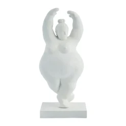 Serafina decoration woman pirouette 28 cm, White