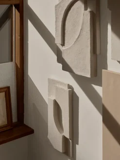 Serif Relief wall decoration S, Off white