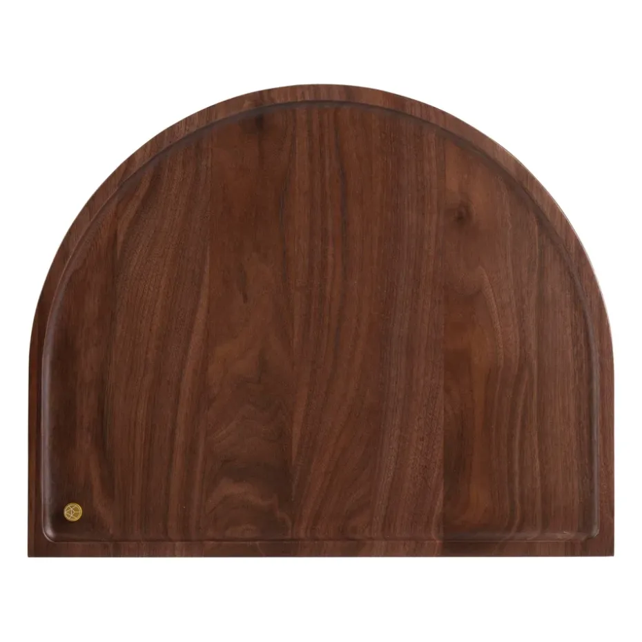 Sessio tray rundad 32x40 cm, Walnut