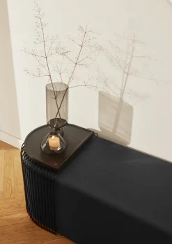 Sessio tray rundad 32x40 cm, Walnut