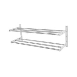 Shoe shelf 12 shoe shelf, Steel/white, white-lacquered aluminium