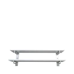 Shoe shelf 7, White, wall, aluminium, 2 levels