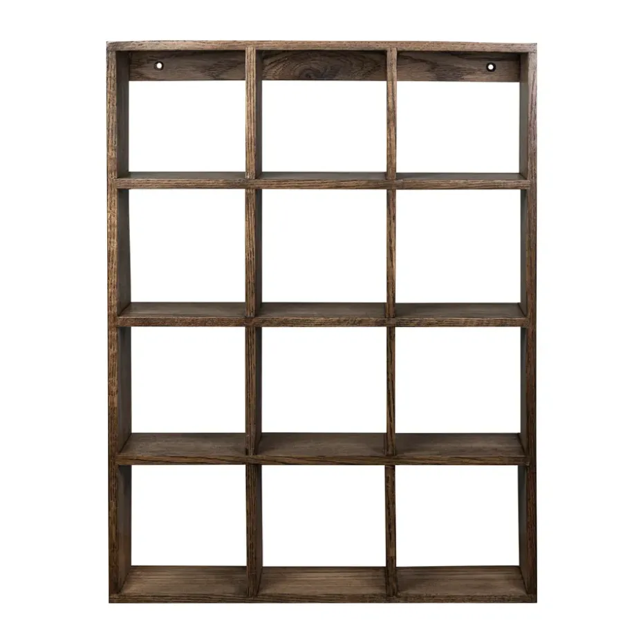 Showcase wall shelf 40x53 cm, Dark oiled oak