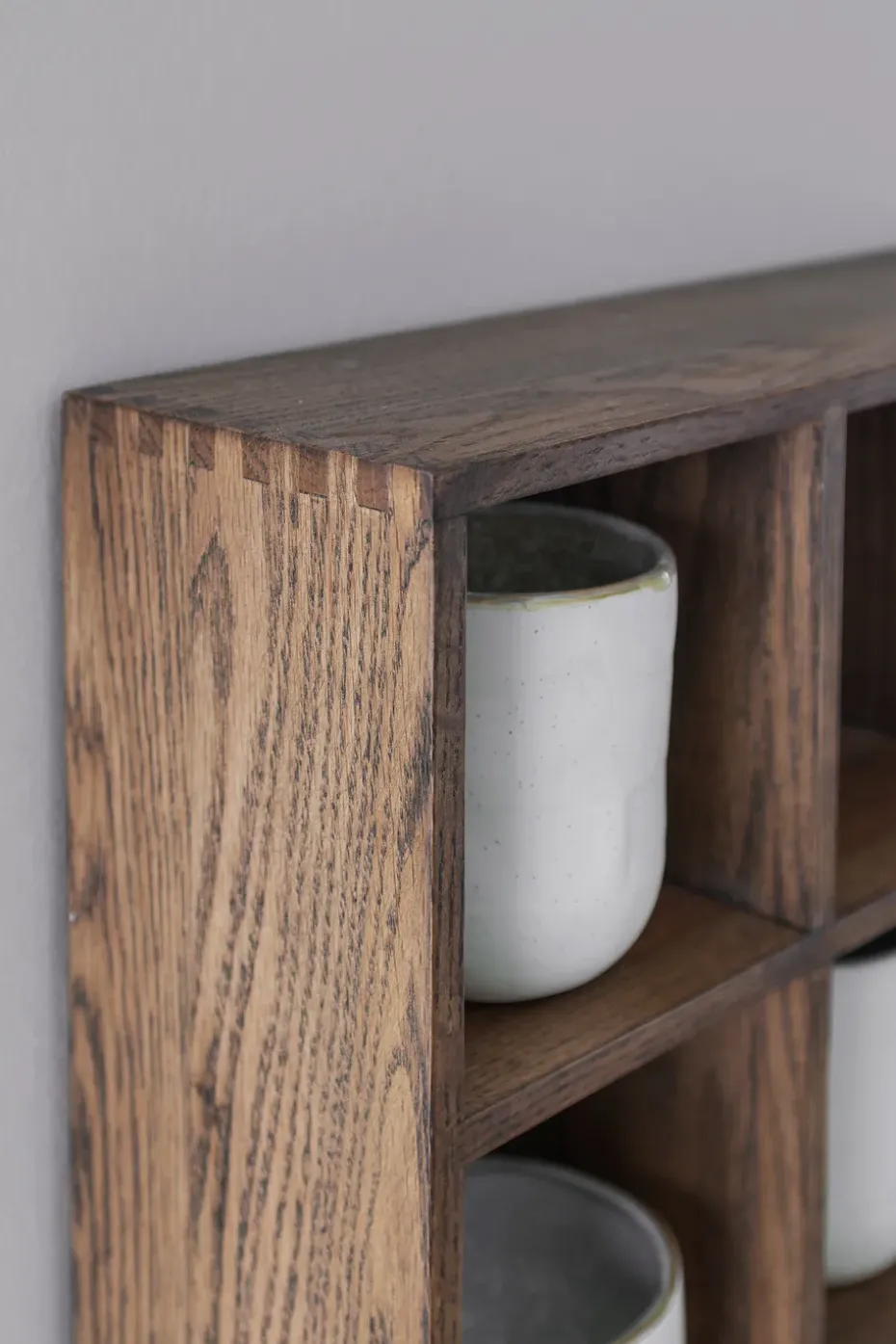 Showcase wall shelf 40x53 cm, Dark oiled oak