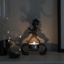 Silhuett candle holder 9.3x13.3 cm, Black