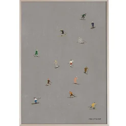 Skiers poster 50x70 cm, grey