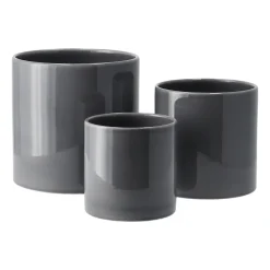 Sleek pot Ø19 cm, Charcoal