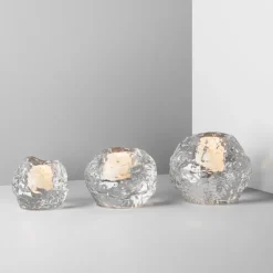 Snowball candle holder 3-pack, 3-pack