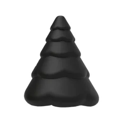 Snowy Christmas tree 20 cm, Black
