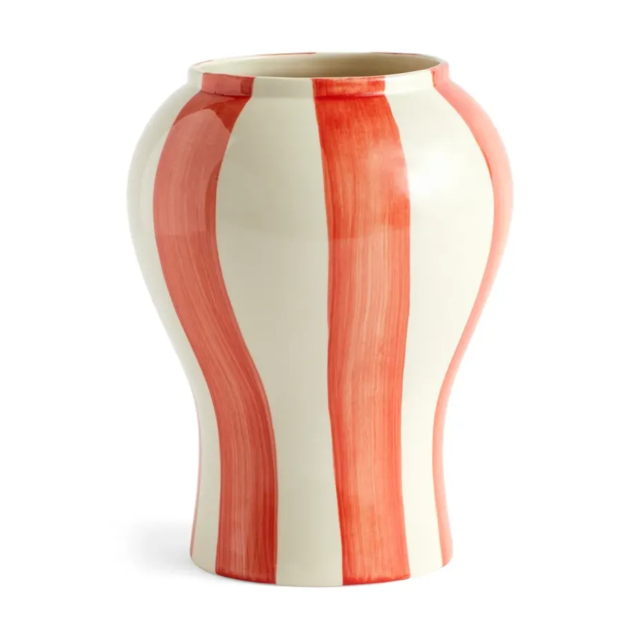 Sobremesa stripe vase S 22 cm, Red