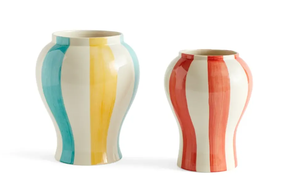 Sobremesa stripe vase S 22 cm, Red