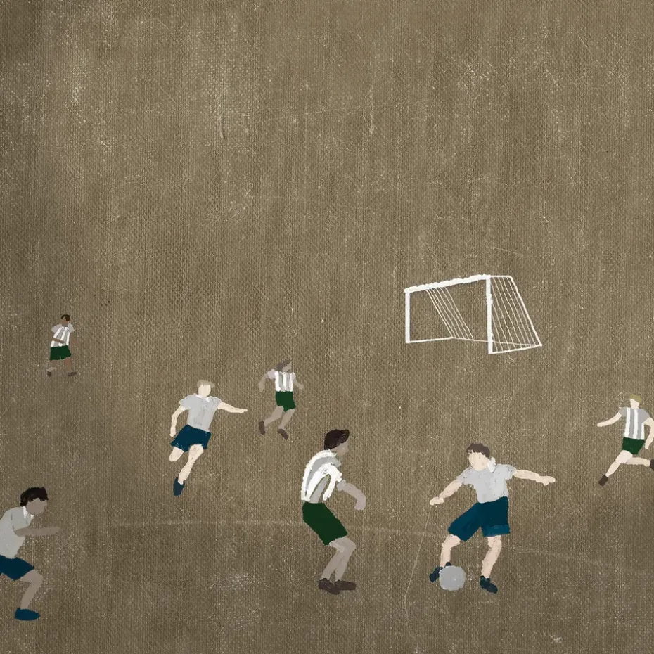 Soccer poster 50x70 cm, brown
