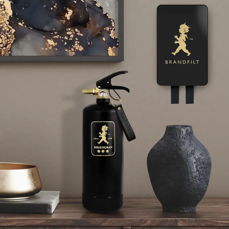 Solstickan fire blanket 16x2.7x25 cm, Black-gold