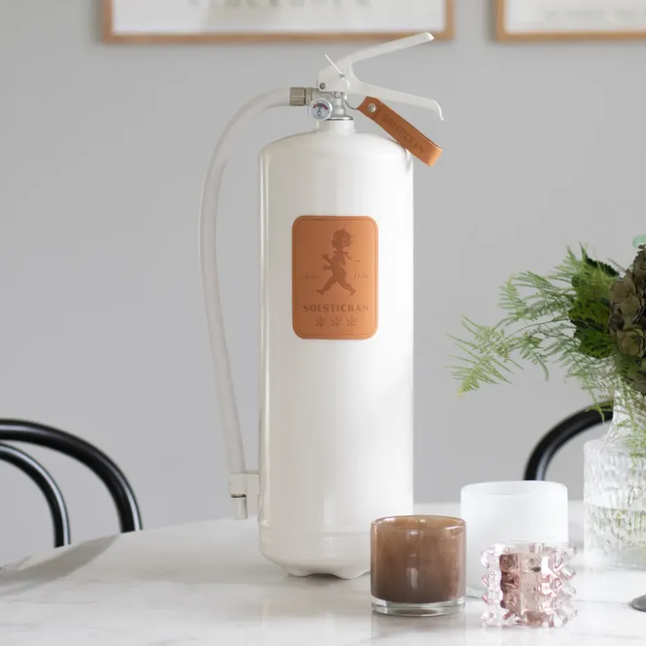 Solstickan fire extinguisher 6 kg, White-light leather