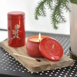 Solstickan scented candle 25 h, Red-cinnamon & orange