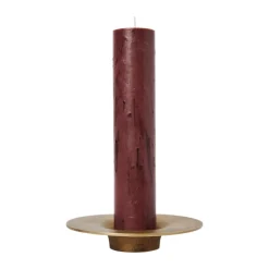 Soothe block candle holder Ø16 cm, Brass Finish