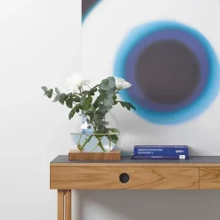 Space decoration, White oiled oak, glass