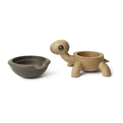 Speedy turtle decoration 4 cm, Oak-ash