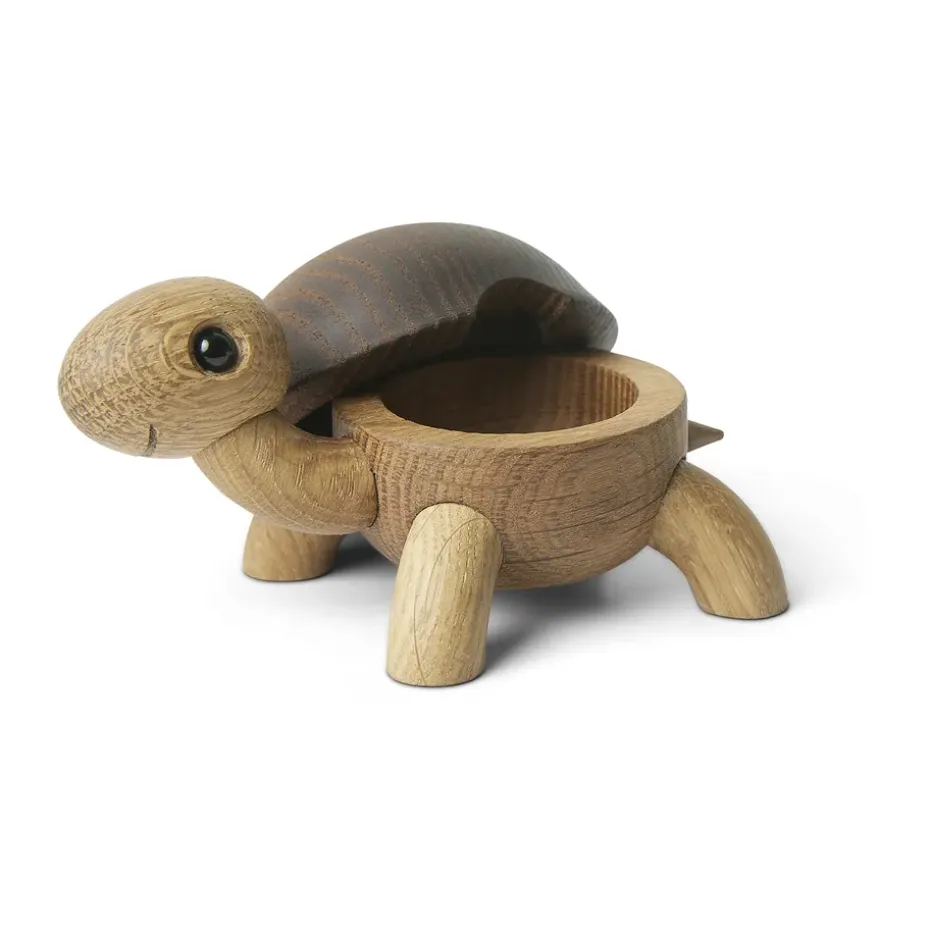 Speedy turtle decoration 4 cm, Oak-ash