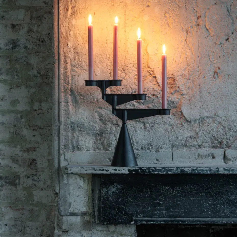 Spin candle holder mini, Black