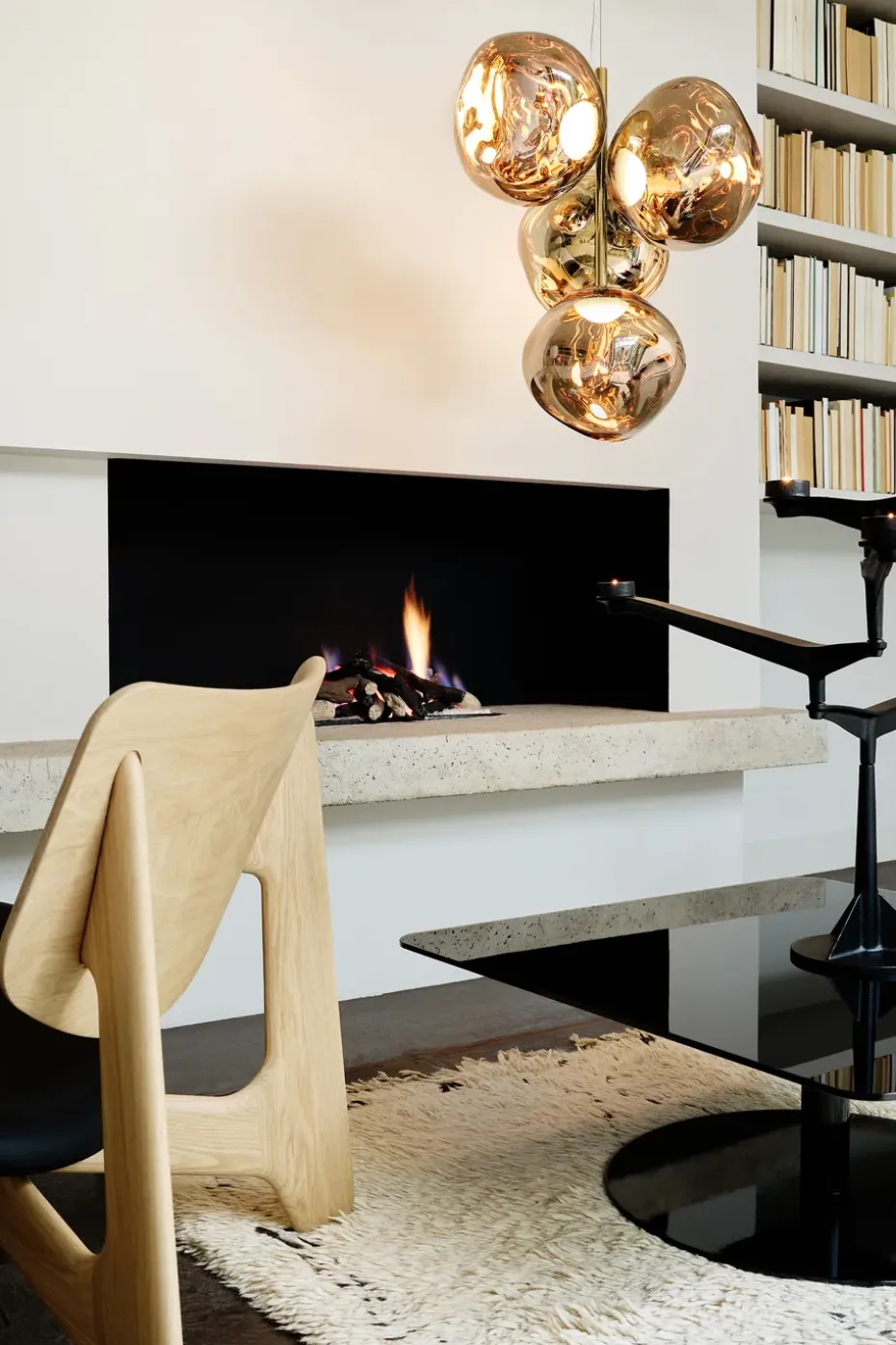 Spin candleholder, Black