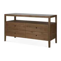 Spindle dresser, Teak, 4 drawers