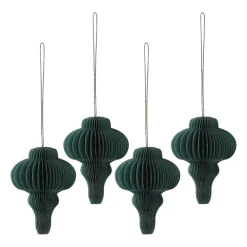 Spira baubles 4-pack, Forest Green