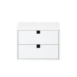 Square drawers, White