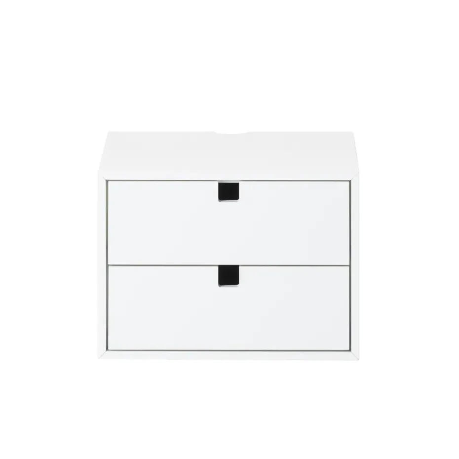 Square drawers, White