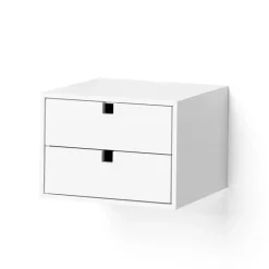 Square drawers, White