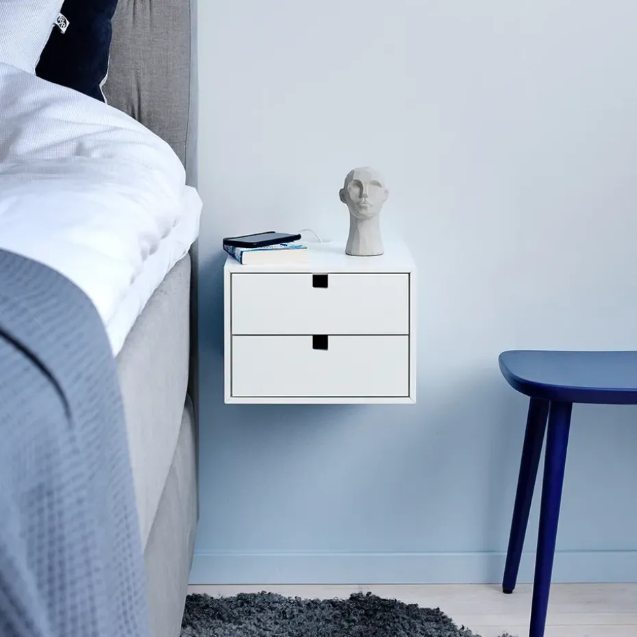 Square drawers, White