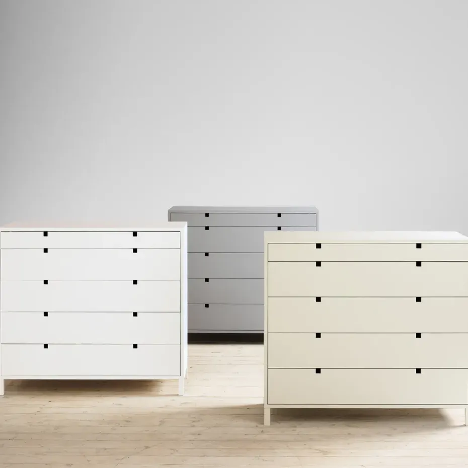 Square dresser 5 drawers, Sand