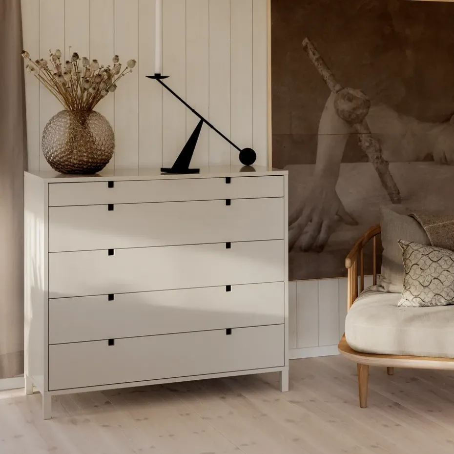 Square dresser 5 drawers, Sand