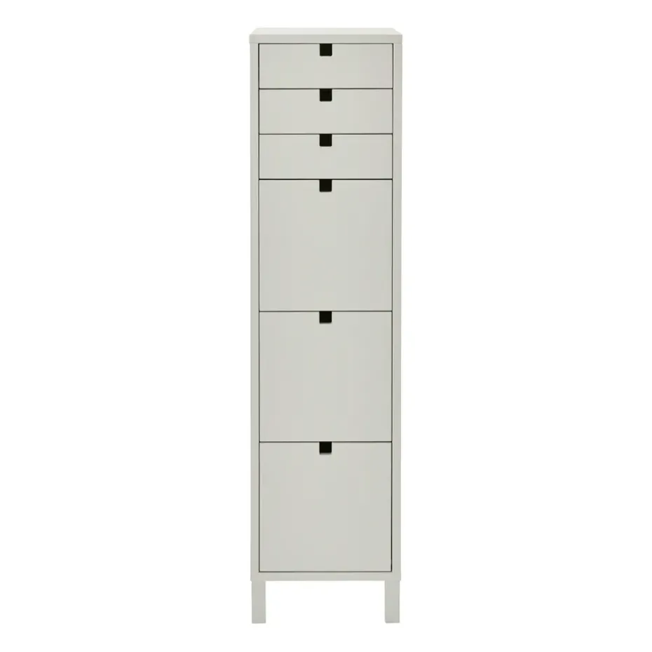 Square dresser narrow 6 drawers, Sand