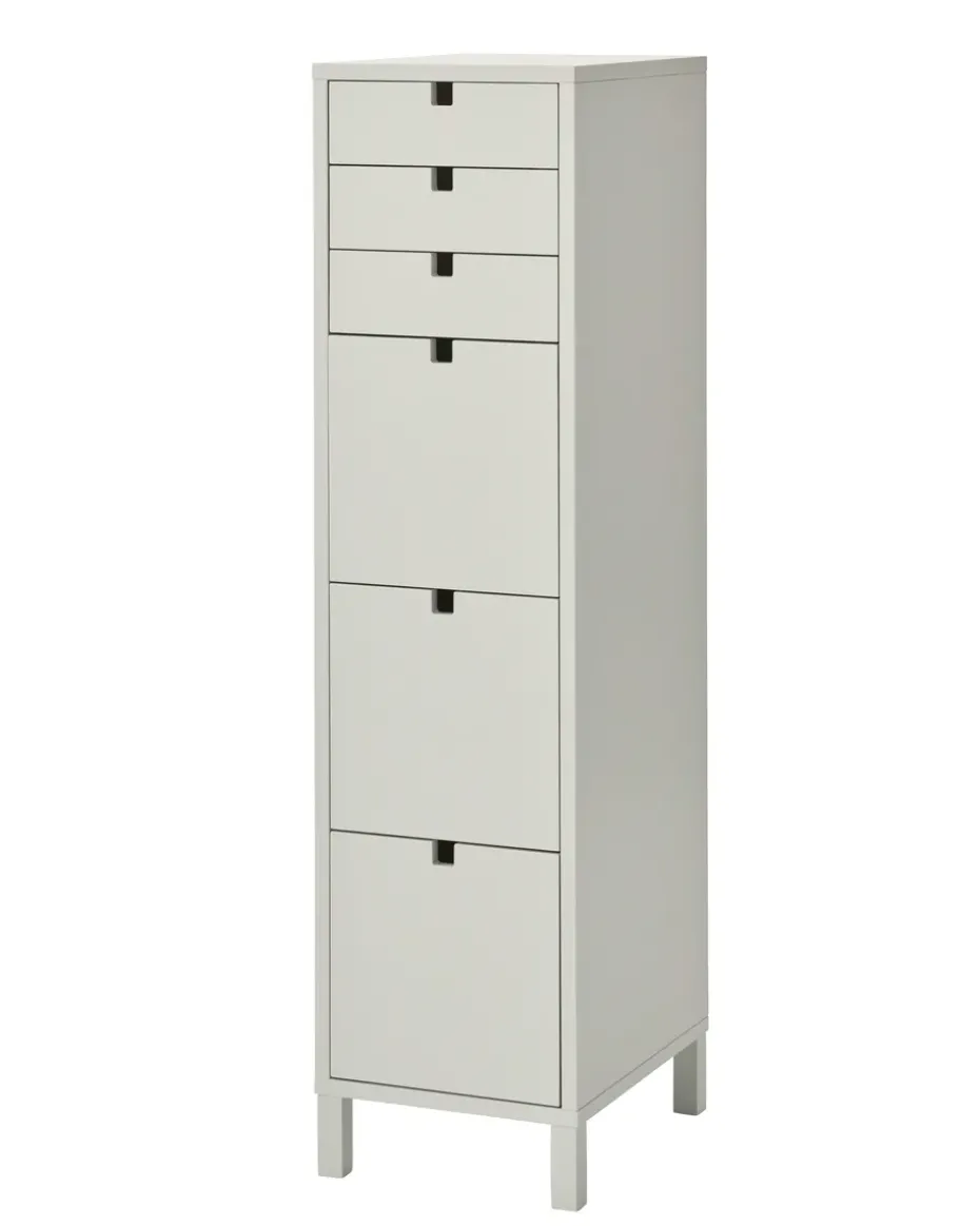 Square dresser narrow 6 drawers, Sand