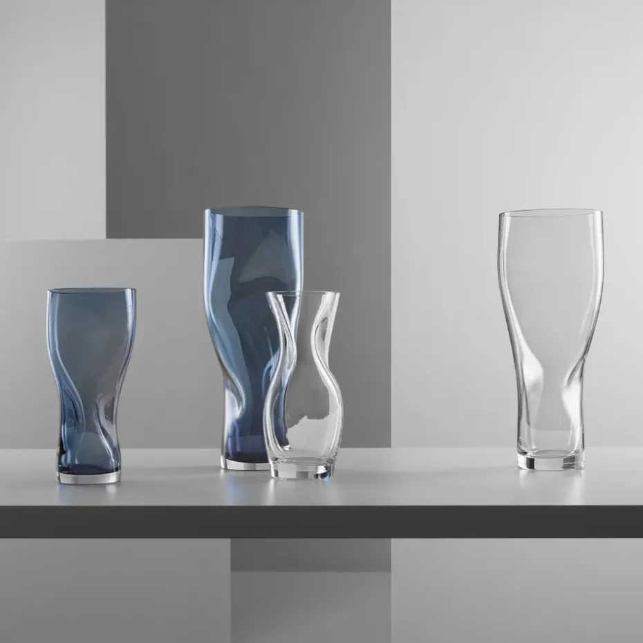 Squeeze vase 23 cm, clear