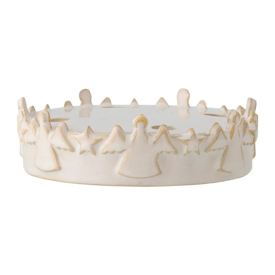 Starry Advent candle holder, White