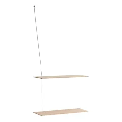 Stedge shelf 60 cm, White pigmented oak