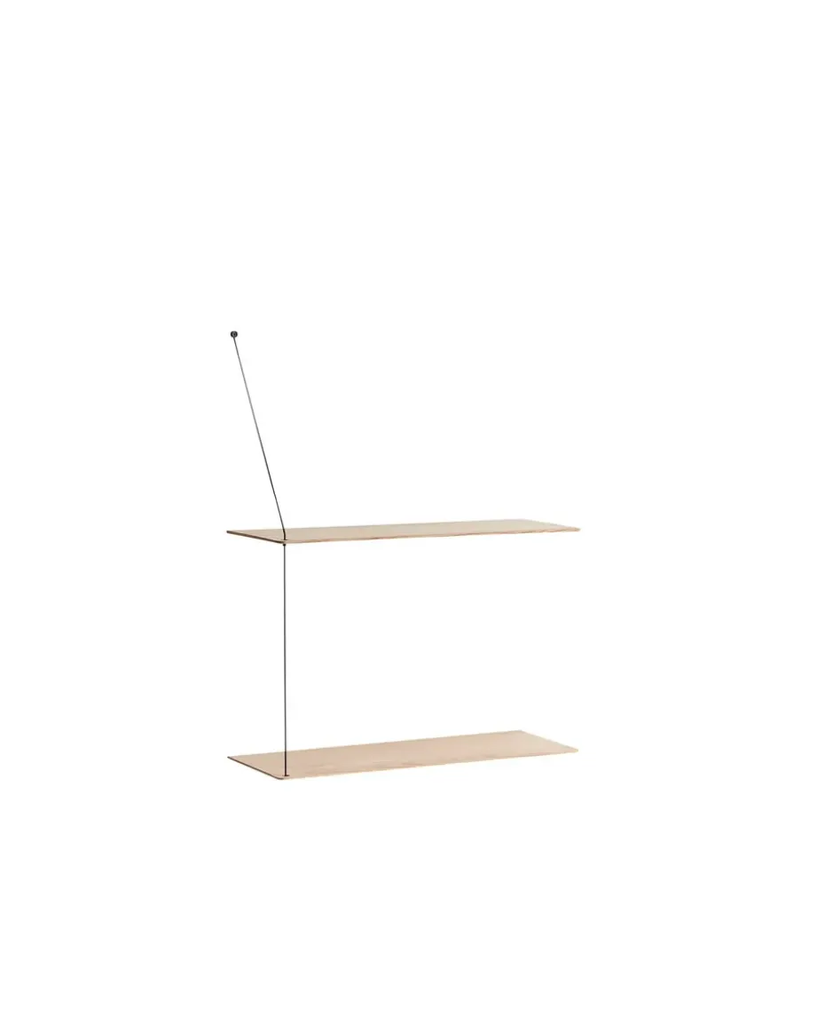 Stedge shelf 60 cm, White pigmented oak