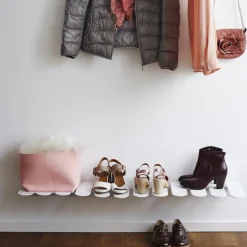 Step shoe shelf, white