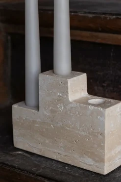 Step Trio candle holder, Linen
