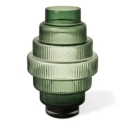 Steps vase S 30 cm, Dark green