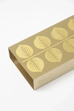 Stig L Berså matchbox 6,8x12 cm, Gold