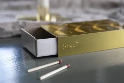 Stig L Berså matchbox 6,8x12 cm, Gold