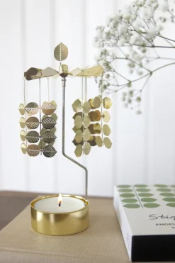 Stig L Berså rotary candle holder medium, Gold