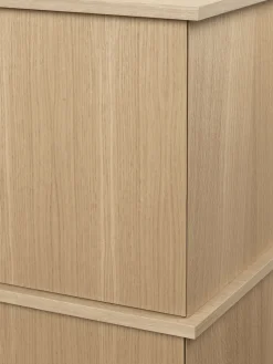 Stilt sideboard double 109x100 cm, Natural oak